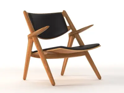 CH28P Carl Hansen and Son Armchair by Hans J Wegner 3D model