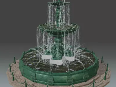 Pileta Ornamental de Tacna - Ornamental Pool of Tacna Low-poly 3D model