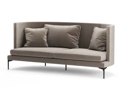 Living Divani sofa Clan 2seats 3D model