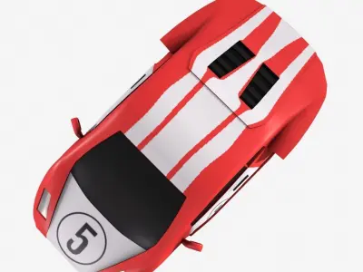 Toy car Low-poly 3D model