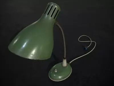 Old Table Lamp Low-poly 3D model