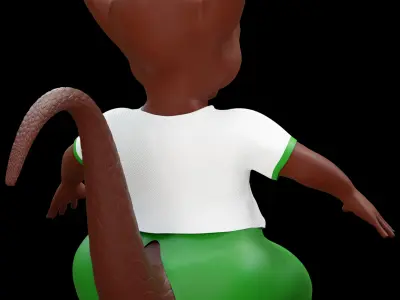 gummit mouse pants and shirt 3D model