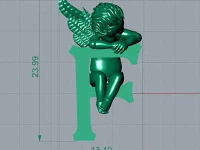Angel F 3D print model