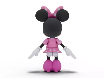 Minnie Mouse Low-poly 3D model