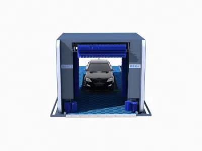 Intelligent unmanned car wash 3D model