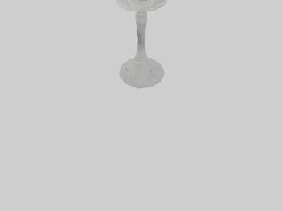 Crystal candle holder model Low-poly 3D model