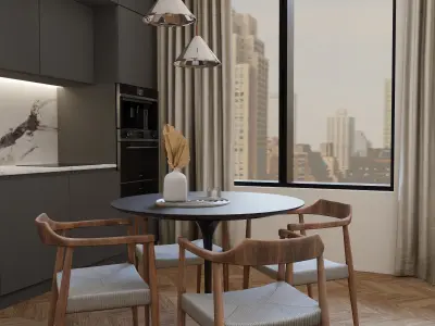 Small Apartment Blender Scene 3D model