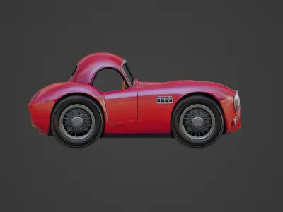 Vintage Sports Car  Low-poly 3D model