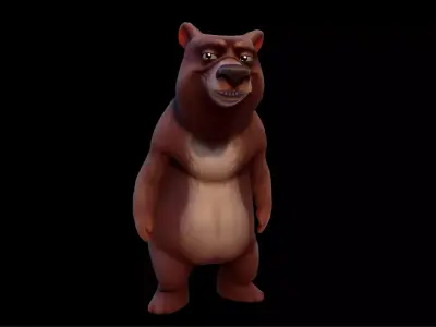 Forest Friends Animated High Quality  Low-poly 3D model