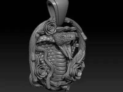 Pendant  Snake 3D print model