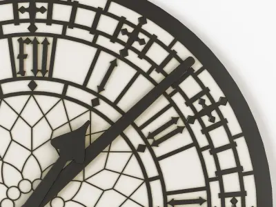 Gothic clock 3D model