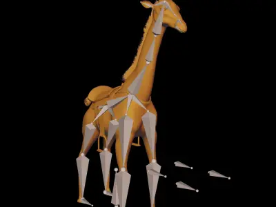 Giraffe Low-poly 3D model 3