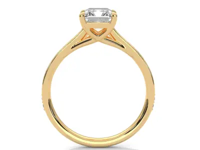solitaire ring with detail images and 360 render videos 12 3D print model