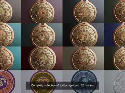 Complete collection of zodiac symbols