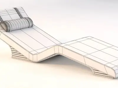 Cleopatra Stone Heated Lounge Chair 3D model