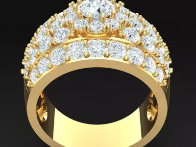 Luxury Men Rings Designs 6MR058 3D print model