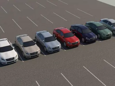 R3DP Low-Poly PBR American Cars - Chrysler c200 Low-poly 3D model