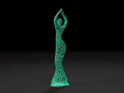 Statuette of a dancing woman 2 3D print model