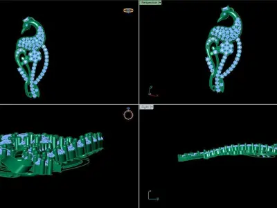 Peacock Pendant 3D print model