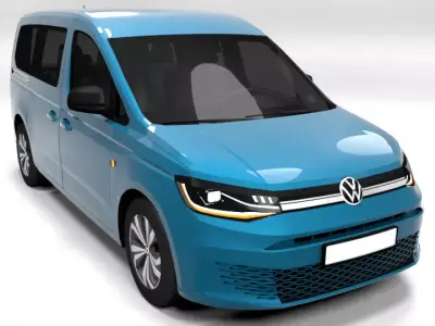 CADDY MAXI PASSENGER Low-poly 3D model