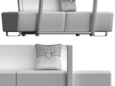 Diemme CIRCUIT Divano componibile low poly 3d model Low-poly 3D model