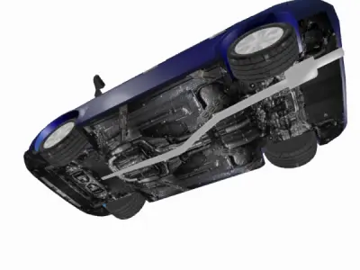 Nissan Versa Low-poly 3D model