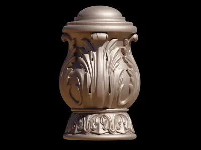 Carved cone Low-poly 3D model