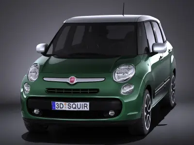 Fiat 500L Living 2014 VRAY 3D model