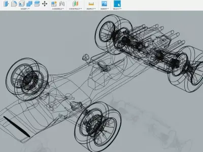 vintage f-1 race car 3D model