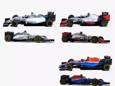 Formula 1 2016 car pack 2 Low-poly 3D model