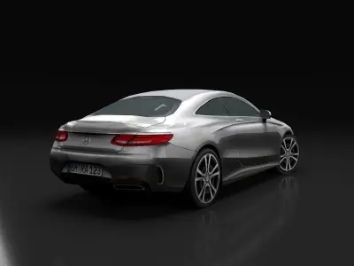 Mercedes-Benz S-Class Coupe 2015 Low-poly 3D model