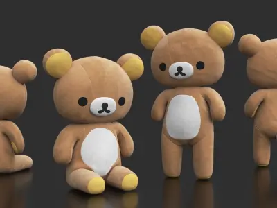 Rilakkuma Plush soft toy doll  3D model