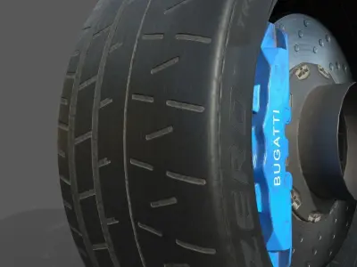 Pirelli Tire Low-poly 3D model