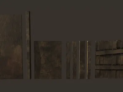 Old Plywood Set RC Free low-poly 3D model