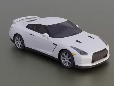Nissan GTR R35 2011 Low-poly 3D model