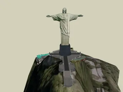Christ the Redeemer Statue  Low-poly 3D model