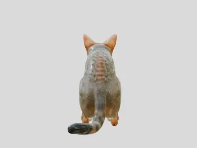 Bengal Cat Realistic 3D Model Low-poly 3D model