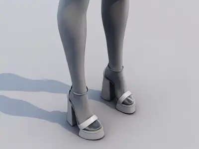 High Heels and Stockings  3D model