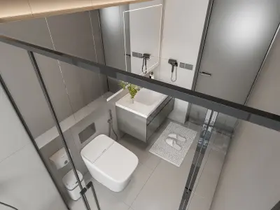 Bathroom 107 3D model