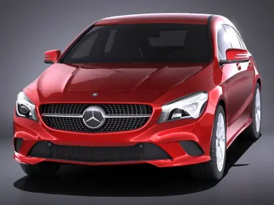 Mercedes-Benz CLA Shooting Brake 2017 VRAY 3D model