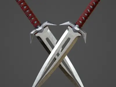 Assassin Knife PBR Game-Ready Low-poly 3D model