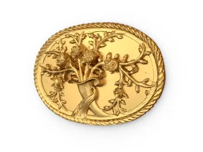 Classic carved decor ornament 404 3D model