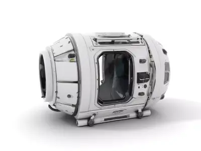 Futuristic Space Capsule Model Pack Low-poly 3D model