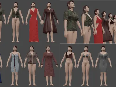 Cloths pack 3d model Free low-poly 3D model