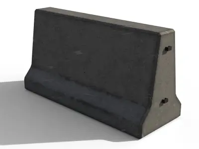 Concrete barrier Free low-poly 3D model get