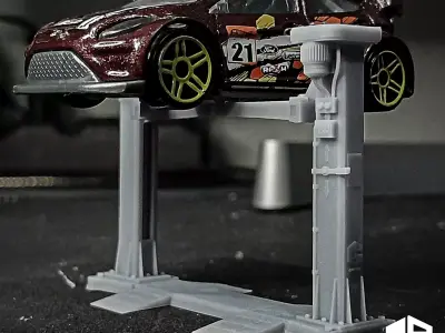 Automotive Lift 164 Scale - Includes Pre-Supported - For Diorama 3D print model