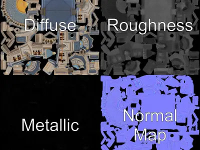 Intricate Mosque Architecture Model Pack Low-poly 3D model