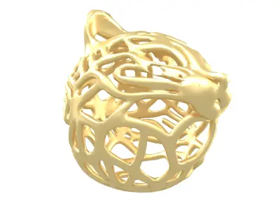 Abstract Cat Head Shape Decoration v1 005 Low-poly 3D model