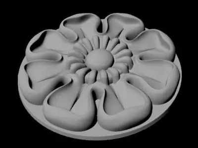 Central decor ornament for furniture 3D model 568