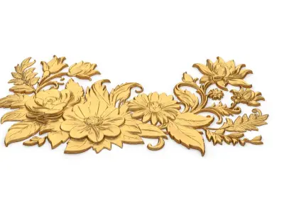 Classic carved decor ornament 412 3D model